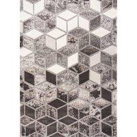 Celebrity Interiors Bianco 207IA Grey/Silver Rug in Grey | Size: 80 cm x 150 cm
