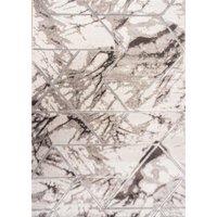 Celebrity Interiors Bianco 224RA Cream/Silver Rug in Cream | Size: 80 cm x 150 cm