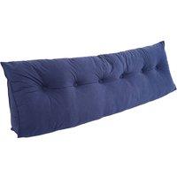 Living and Home Washable Headboard Wedge Pillow with Storage Pocket in Dark Blue | Size: Large