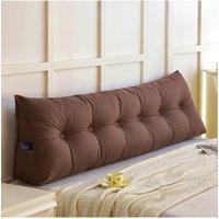 Living and Home Multifunctional Washable Wedge Headboard Pillow with Side Pocket in Brown | Size: Large