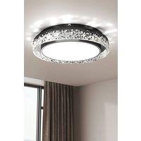 Round Acrylic Flush Mount LED Ceiling in Black