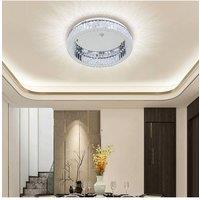 Modern Round Crystal Ceiling in Silver