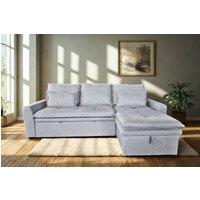 DS Living Lucca 3 Seater Storage Sofa in Grey or Silver