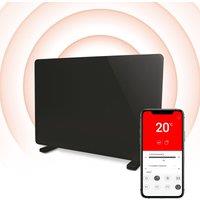 Igenix Smart Glass Panel Heater 2000 W in Black | Size: Single
