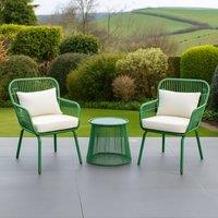 Artemis Home Carbini 3 Piece Garden Patio Bistro Set in Green