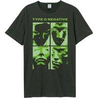 Amplified Men's Warped Faces Type O Negative T-Shirt in Charcoal | Size: 3XL