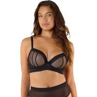 Playful Promises Women's Icon Black 'Sheer Plunge Bra' | Size: 34G