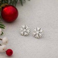 Orsa May Women's Sterling Silver Snowflake Stud Earrings