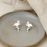 Orsa May Women's Sterling Silver Flamingo Stud Earrings