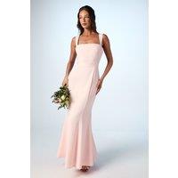 Coast Women's Strappy Satin Bridesmaid Dress With Tie Back Detail in Blush | Size: 10