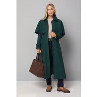 Wallis Women's Petite Belted Cape Coat in Forest | Size: 14