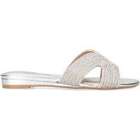 Carvela Women's 'Gala Mule Jewel' Flats in Silver | Size: 4