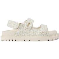 Carvela Women's 'Rosa Sandal' Fabric Sandals in Cream | Size: 3