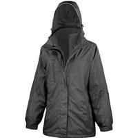 Result Women's 3 In 1 Softshell Journey Jacket With Hood in Black | Size: Small