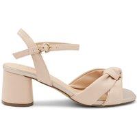 Paradox London Women's 'Nalani' Wide Fit Block Heel Sandal in Nude | Size: 4