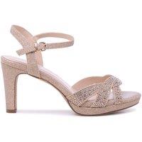 Paradox London Women's Lavelle' Platform Heeled Sandals in Gold | Size: 6