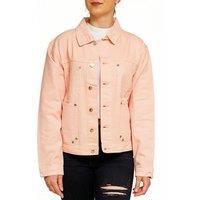SweetLook Women's Classic Denim Jacket - Casual Denim Jackets in Pink | Size: Large