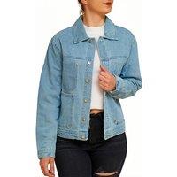 SweetLook Women's Classic Denim Jacket - Casual Denim Jackets in Blue | Size: XS