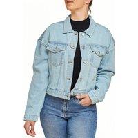 SweetLook Women's Women Oversized Denim Jacket Plus Size Denim Jackets in Blue | Size: Small