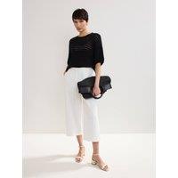 Phase Eight Women's Aubrielle Denim Culotte in White | Size: 10