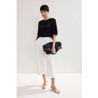 Phase Eight Women's Aubrielle Denim Culotte in White | Size: 12