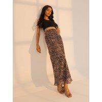 Rose & Nancy Women's Sienna Print Skirt in Light Brown | Size: Medium