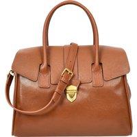 House of Leather Women's Womens Real Leather Shoulder Bag Large Size Classic Style Tacoma Tan