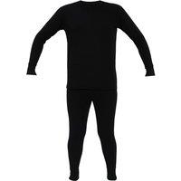 Britwear Kids Thermal Underwear Set Long John Bottom & Long Sleeve Top in Black | Size: 3-5 Years