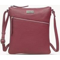 Assots London Women's 'ROSY' Pebble Grain Soft Real Leather Crossbody Bag in Dark Pink