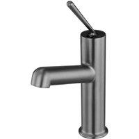 Living and Home Modern Gunmetal Grey Brass Waterfall Bathroom Basin Mixer Tap