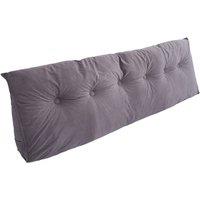 Living and Home Washable Headboard Wedge Pillow with Storage Pocket in Grey | Size: Large
