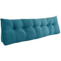 Living and Home Washable Headboard Wedge Pillow with Storage Pocket in Blue | Size: Large