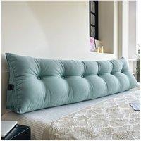 Living and Home Washable Headboard Wedge Pillow with Storage Pocket in Light Blue | Size: Large