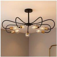 Living and Home Set of 2 Rechargeable Wall Lamps with Remote Controls & 7 RGB Colours in Black