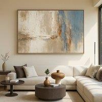 Mafett Echoes of Serenity Premium Deep Edge 4 cm Canvas Wall Art in Beige