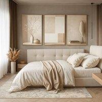 Mafett Modern Neutral Canvas Wall Art Print Beige Aesthetic Decor | Size: W24 x H32