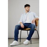 Burton Men's Dark Wash Stretch Slim Fit Jeans in Dark Blue | Size: 38R