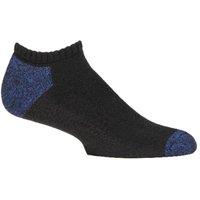 SOCKSHOP Blue Guard Men's 1 Pack Work Heavy Duty Ankle Socks with Reinforced Heel & Toe in Black | Size: 4-7