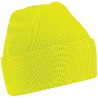 Beechfield Men's Soft Feel Knitted Winter Hat in Yellow
