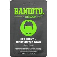 Masque BAR Men's Bandito Get Lucky - Night on the Town Face Sheet Mask in White