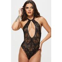 Ann Summers Women's Fascinate Crotchless Body in Black | Size: XS