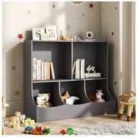 Double Layer Open Toy & Book Organizer for Storage in Grey