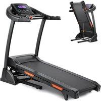 Dprodo Powerful Motor Treadmill with Incline in Black
