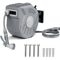Dprodo Garden Hose Reel Retractable 20M in Grey