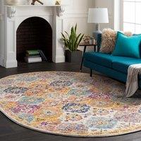 Livabliss Vintage Oriental Boho Ines Area Rug in Burnt Orange | Size: 80 cm x 360 cm