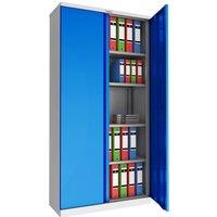 Phoenix Safe Company Steel Storage Cupboard Grey & Blue with Electronic Lock, SCL1891GBE | Size: 180 cm x 100 cm
