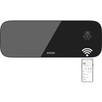 MYLEK Glass Overdoor Air Curtain Heater Fan 2kW Wifi App Timer Ceramic PTC in Black