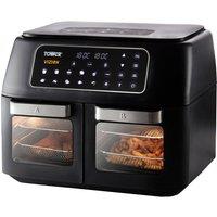 Tower Dual Compartment Air Fryer Oven, Vortx Vizion, 11L, T17102, Black