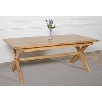 Thats Furniture Vermont 200 - 240cm Cross Leg Large Oak Extending Dining Table in Light Oak