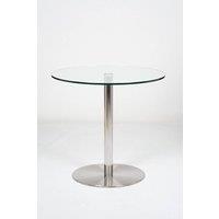 Thats Furniture Target 80cm Small Round Glass Dining Table in Silver